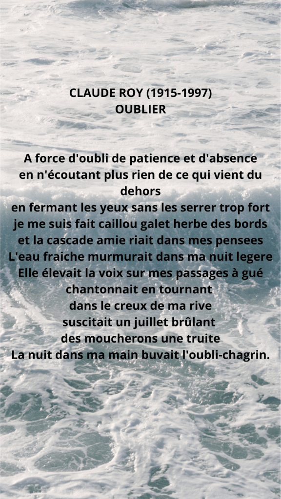 Poème de Claude Roy